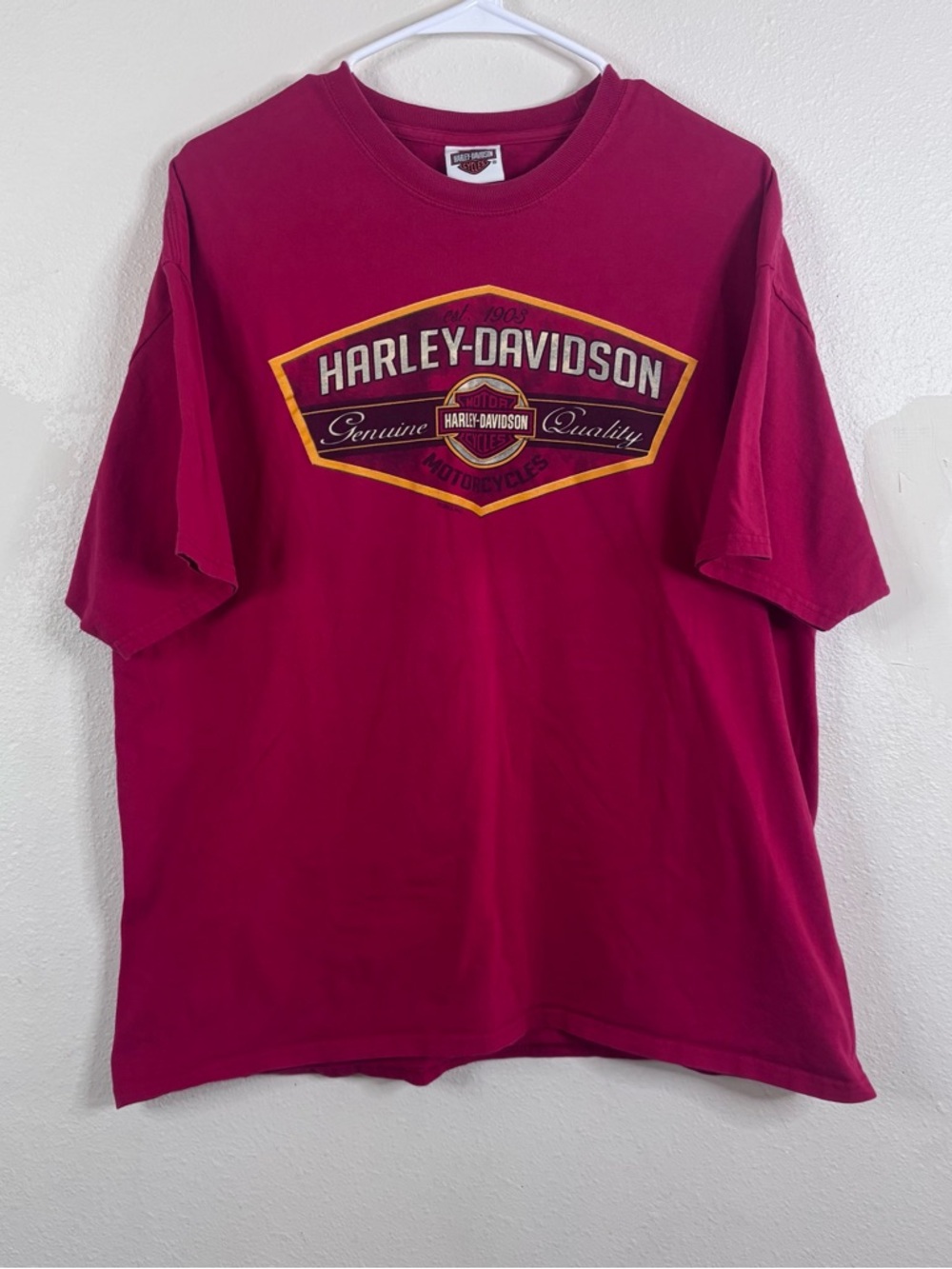 Red Harley Davidson T Shirt Golden Spike Odgen Utah 2012 100% Cotton Sz XL